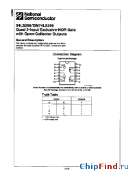Datasheet 54LS266DMQB manufacturer National Semiconductor