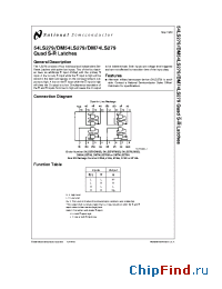 Datasheet 54LS279 manufacturer National Semiconductor