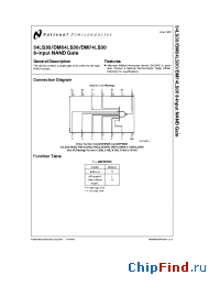 Datasheet 54LS30 manufacturer National Semiconductor