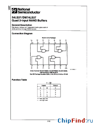 Datasheet 54LS37 manufacturer National Semiconductor