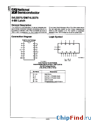 Datasheet 54LS375 manufacturer National Semiconductor