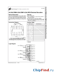 Datasheet 54LS42FMQB manufacturer National Semiconductor