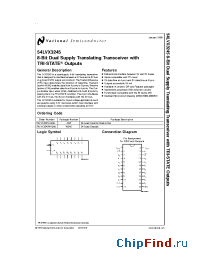 Datasheet 54LVX3245 manufacturer National Semiconductor