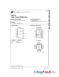 Datasheet 5962-87610012A manufacturer National Semiconductor