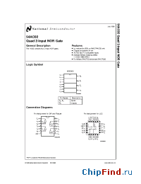 Datasheet 5962-8761201CA manufacturer National Semiconductor