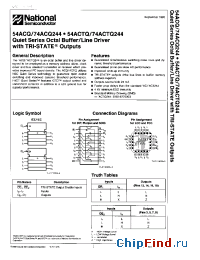 Datasheet 74ACQ244D manufacturer National Semiconductor