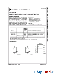 Datasheet 74F74SC manufacturer National Semiconductor