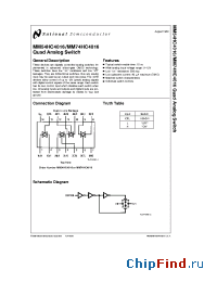Datasheet 74HC4016J manufacturer National Semiconductor