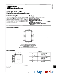 Datasheet 93L415APC manufacturer National Semiconductor