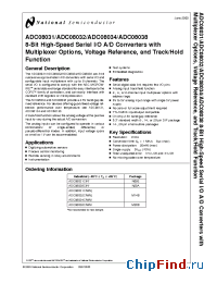 Datasheet ADC08034BIWM manufacturer National Semiconductor