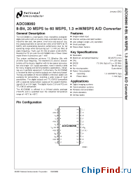 Datasheet ADC08060CIMT manufacturer National Semiconductor