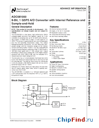 Datasheet ADC081000LEVAL manufacturer National Semiconductor