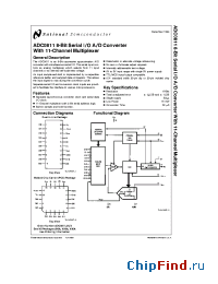 Datasheet ADC0811BJ производства National Semiconductor