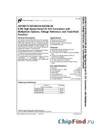Datasheet ADC08131 manufacturer National Semiconductor