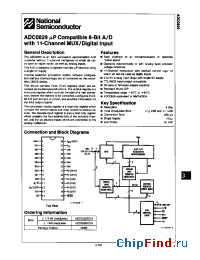 Datasheet ADC0829BCN производства National Semiconductor
