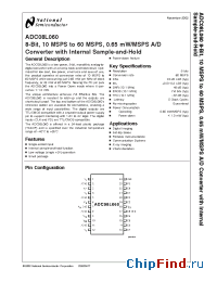Datasheet ADC08L060EVAL производства National Semiconductor