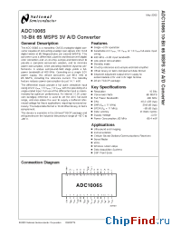 Datasheet ADC10065CIMT manufacturer National Semiconductor
