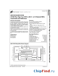 Datasheet ADC10158 manufacturer National Semiconductor
