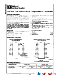 Datasheet ADC1021CCJ manufacturer National Semiconductor