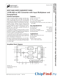 Datasheet ADC10461 manufacturer National Semiconductor