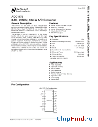 Datasheet ADC1175 manufacturer National Semiconductor