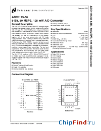 Datasheet ADC1175-50CILQ manufacturer National Semiconductor
