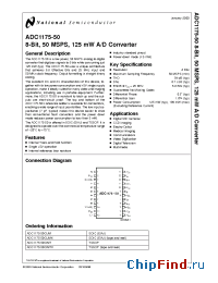 Datasheet ADC1175-50CIMT manufacturer National Semiconductor