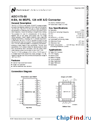Datasheet ADC1175-50EVALP производства National Semiconductor