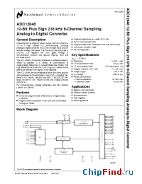 Datasheet ADC12048 manufacturer National Semiconductor