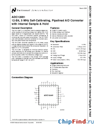 Datasheet ADC12081CIVT manufacturer National Semiconductor