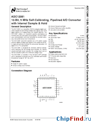 Datasheet ADC12081EVAL manufacturer National Semiconductor