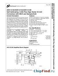 Datasheet ADC12132C manufacturer National Semiconductor