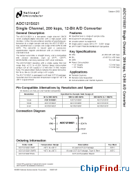Datasheet ADC121S021CIMFX manufacturer National Semiconductor