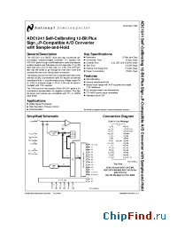 Datasheet ADC1241CIJ manufacturer National Semiconductor