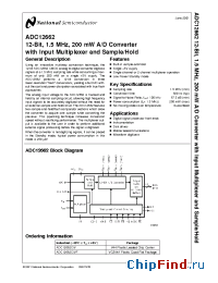 Datasheet ADC12662CIVF manufacturer National Semiconductor
