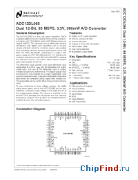 Datasheet ADC12DL065CIVS manufacturer National Semiconductor