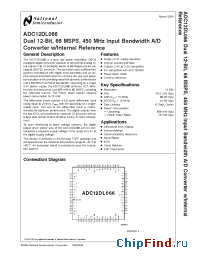 Datasheet ADC12DL066 manufacturer National Semiconductor