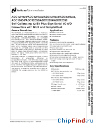 Datasheet ADC12H030CIN производства National Semiconductor