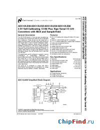 Datasheet ADC12L030 manufacturer National Semiconductor