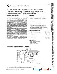 Datasheet ADC12L038 manufacturer National Semiconductor