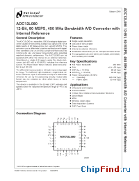 Datasheet ADC12L080EVAL manufacturer National Semiconductor