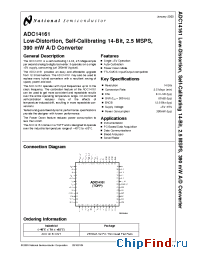 Datasheet ADC14161 manufacturer National Semiconductor
