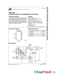Datasheet ADC9708CCN manufacturer National Semiconductor