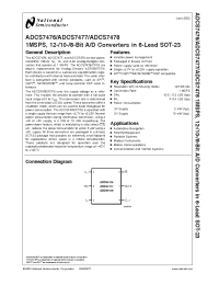 Datasheet ADCS7476AIMF manufacturer National Semiconductor
