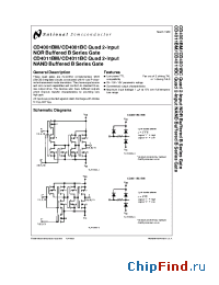 Datasheet CD40011 manufacturer National Semiconductor