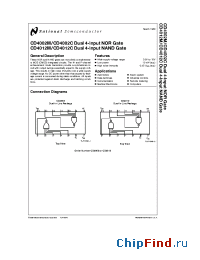 Datasheet CD4002 manufacturer National Semiconductor