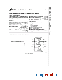 Datasheet CD4016BC manufacturer National Semiconductor