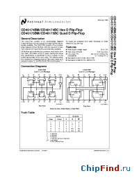 Datasheet CD40174BCJ manufacturer National Semiconductor