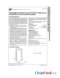 Datasheet CD4034BC manufacturer National Semiconductor