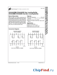 Datasheet CD4049BCJ manufacturer National Semiconductor